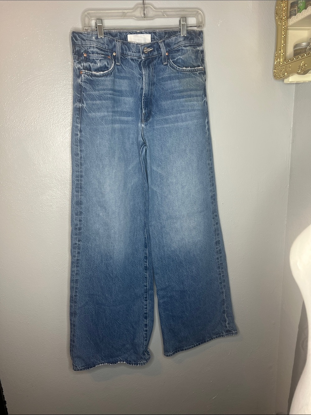 Mother Light Blue Wide Leg Women’s Jeans - Picture 2 of 5